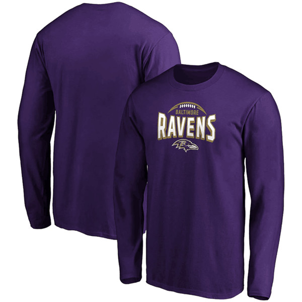 Baltimore Ravens Purple Clamp Down Long Sleeve T-Shirt